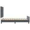 vidaXL Boxspringbett mit Kopfteil Dunkelgrau 90 x 190 cm Samt