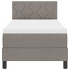 vidaXL Boxspringbett mit Matratze mit Kopfteil Taupe 80 x 200 cm Stoff