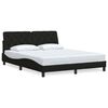 vidaXL Bettgestell ohne Matratze Schwarz 160x200 cm Stoff