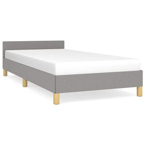 vidaXL Bettgestell ohne Matratze Hellgrau 80x200 cm Stoff
