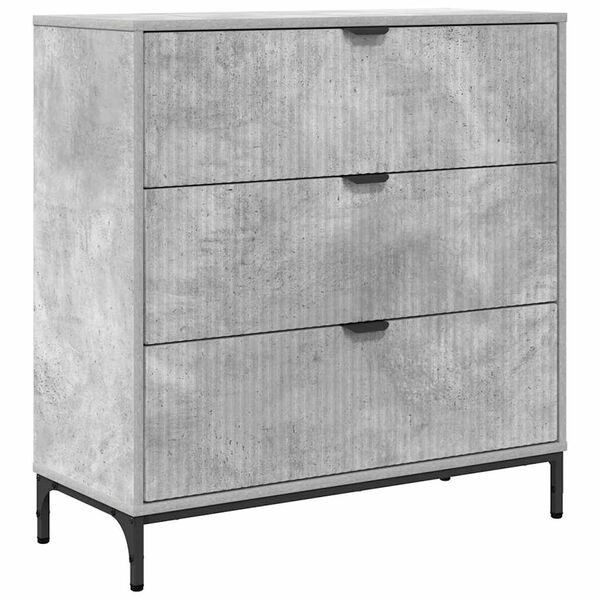 vidaXL Sideboard Beton Grau 79,5 x 33 x 82 cm Holzwerkstoff