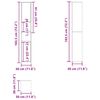 vidaXL Badschrank Altholz-Optik 30x30x183,5 cm Holzwerkstoff