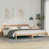 vidaXL Bettgestell mit Kopfteil Braun 200 x 200 cm Massivholz Kiefer