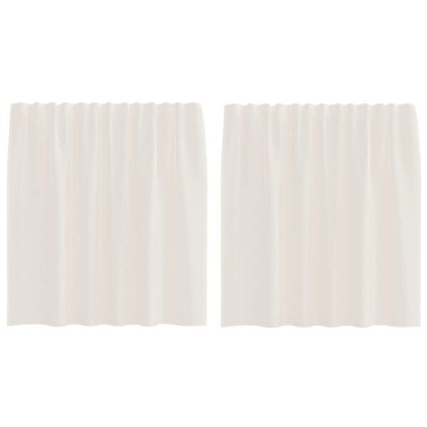 vidaXL Voile Vorh&auml;nge mit Lasche 2 Stk. Creme