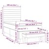 vidaXL Boxspringbett mit Matratze Taupe 100x200 cm Stoff