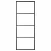 vidaXL Schiebet&uuml;r ESG-Glas und Aluminium mattiert 76x205 cm Schwarz