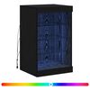 vidaXL LED-Sideboard Schwarz Eichen-Optik 41 x 37 x 67 cm