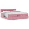 vidaXL Ottoman-Bett mit Matratze Rosa 200x200 cm Samt