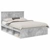 vidaXL Bettrahmen mit Kopfteil Beton 140 x 190 cm Massives Kiefernholz