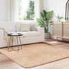 vidaXL Teppich Shaggy Hochflor NAVARRA Beige 160x160 cm Polyester