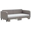 vidaXL Tagesbett Ausziehbar mit Matratzen Taupe 90x200 cm Stoff