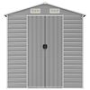 vidaXL Gartenhaus Hellgrau 191 x 810 x 198 cm Verzinkter Stahl