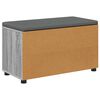 vidaXL Flurbank mit Kissen mit Regal Graues Sonoma 80 x 38 x 46 cm