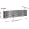 vidaXL Gabionen-Hochbeet Verzinktes Eisen 400x50x100 cm