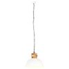 vidaXL H&auml;ngelampe Industriestil Wei&szlig; Rund 42 cm E27 Mango Massivholz