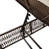 vidaXL Sonnenliege mit Auflage Braun Poly Rattan