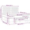 vidaXL Boxspringbett mit Matratze Blau 180x200 cm Stoff