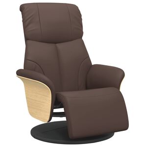 vidaXL Relaxsessel mit Fu&szlig;teil Braun Kunstleder