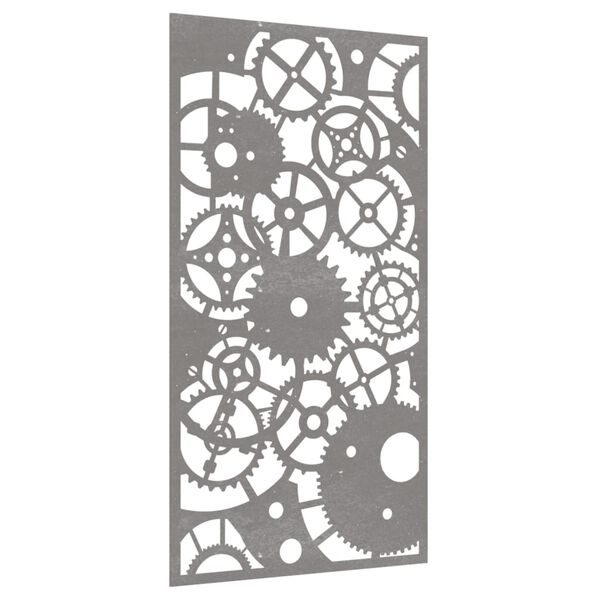 vidaXL Garten-Wanddeko 105x55 cm Cortenstahl Zahnrad-Design