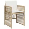 vidaXL Garten Essgruppe 9 pcs Beige Pulverbeschichteter Stahl