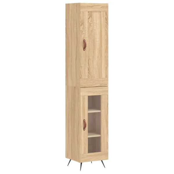 vidaXL Highboard Sonoma-Eiche 34,5x34x180 cm Holzwerkstoff