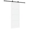 vidaXL Schiebet&uuml;r Wei&szlig; und Schwarz 83 x 211 cm Massives Kiefernholz