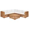 vidaXL 6-tlg. Garten-Lounge-Set mit Auflagen Massivholz Teak