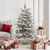 vidaXL K&uuml;nstlicher klappbarer Weihnachtsbaum Wei&szlig; 150 cm PE und PVC