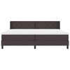 vidaXL Boxspringbett mit Matratze Dunkelbraun 200 x 200 cm Polyester