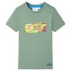 Kinder-Kurzarmshirt Khaki 116