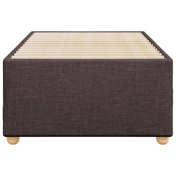 vidaXL Bettgestell ohne Matratze Dunkelbraun 90x200 cm Stoff