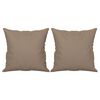 vidaXL 4-tlg. Sofagarnitur mit Kissen Taupe Mikrofasergewebe