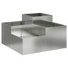 vidaXL Gartenblumentopf Silber 100 x 100 x 48 cm Verzinkter Stahl
