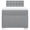 vidaXL Boxspringbett mit Matratze Hellgrau 90x190 cm Stoff
