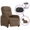 vidaXL Massagesessel Elektrisch Braun Stoff