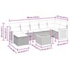 vidaXL 7-tlg. Garten-Sofagarnitur mit Kissen Beige Poly Rattan