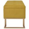 vidaXL Bank mit Staufach 105 cm Senfgelb Samt
