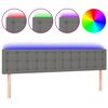 vidaXL LED Kopfteil Dunkelgrau 160x5x78/88 cm Stoff