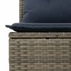vidaXL 8-tlg. Garten-Sofagarnitur mit Kissen Braun Poly Rattan Akazie