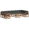 vidaXL Outdoor-Sofagarnitur 11 stk. Natur und Anthrazit
