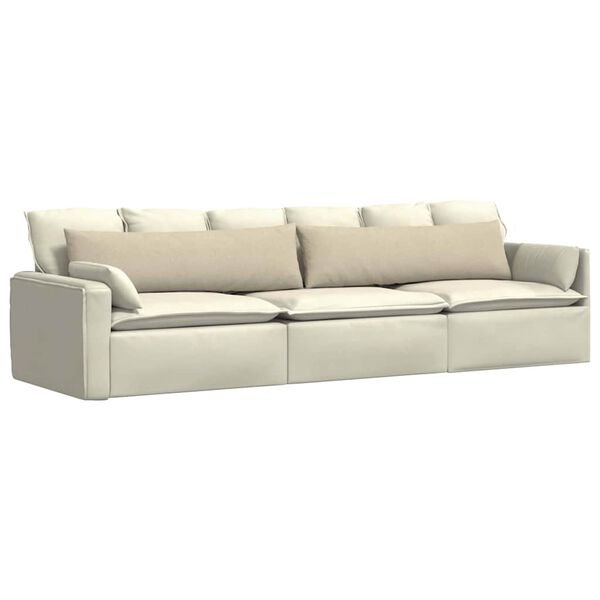 vidaXL Sofakissen 2 pcs Creme 145 x 40 cm Stoff