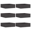 vidaXL Rasenkante 6 stk. 40 x 40 x 13 cm Stahl Schwarz
