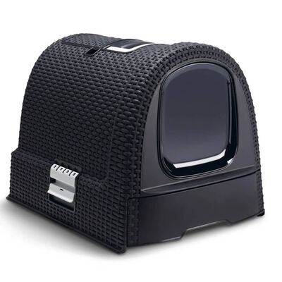 408741 Curver Hooded Cat Litter Box 51x38,5x39,5 cm Anthracite 400460
