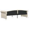 vidaXL Tagesbett mit Matratze USB Creme Stoff 90x200 cm