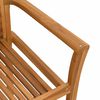 vidaXL Essst&uuml;hle 4 Stk. Stapelbar Massivholz Teak