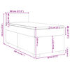 vidaXL Boxspringbett mit Matratze Dunkelgrau 80x200 cm Stoff