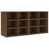 vidaXL Schuhregale 2 Stk. Braun Eichen-Optik 52,5x30x50 cm
