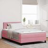 vidaXL Boxspringbett mit Matratze mit Kopfteil Rosa 120 x 190 cm Samt