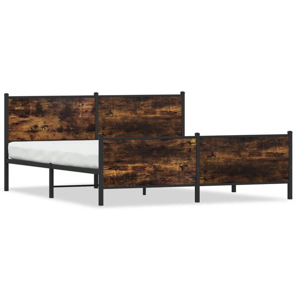 vidaXL Metallbett ohne Matratze R&auml;uchereiche 183x213 cm