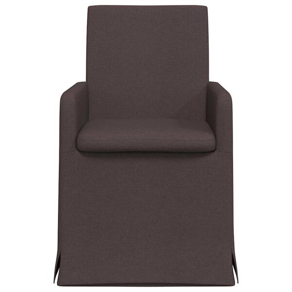 vidaXL Esszimmerst&uuml;hle 2 pcs Dunkelbraun 57 x 67 x 95 cm Stoff
